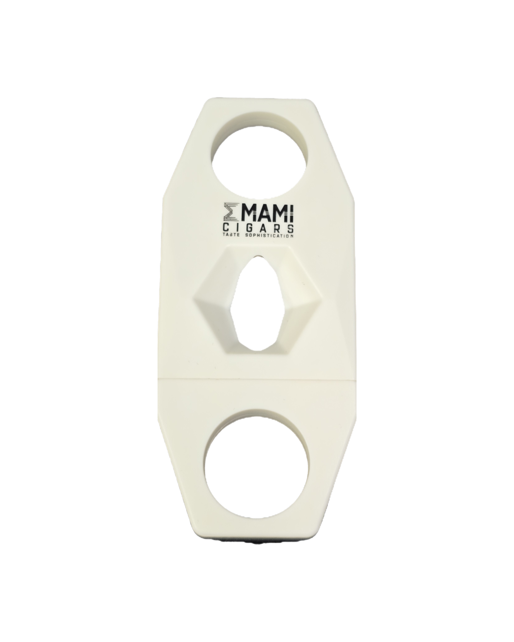 V-Cut Emami Cigar Cutter (Matte White with Black Logo)